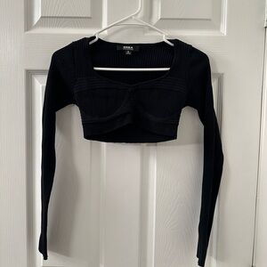 Hera Black Crop Top